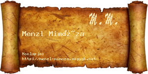 Menzl Mimóza névjegykártya